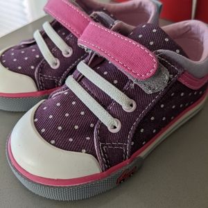 See Kai Run Toddler Shoe Size 7 Kristen Purple Dots